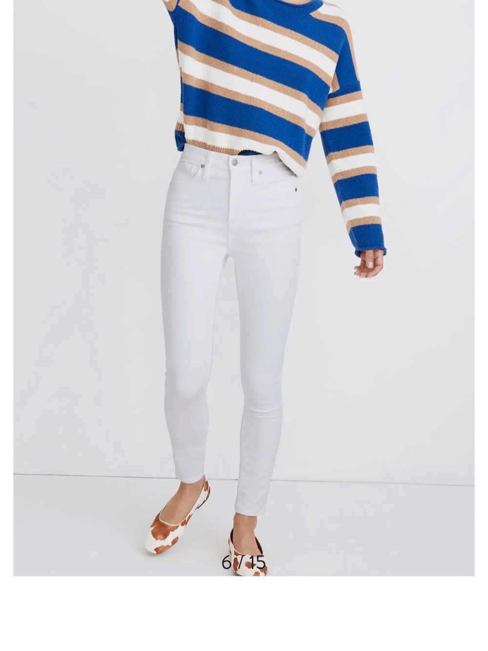Madewell 10-inch High Wasted Skinny Jeans in Pure White